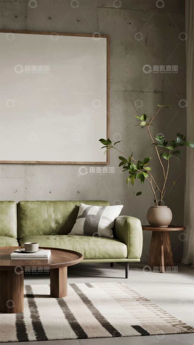高清大图下载【趣麦麦图】现代简约风格客厅沙发角落装饰