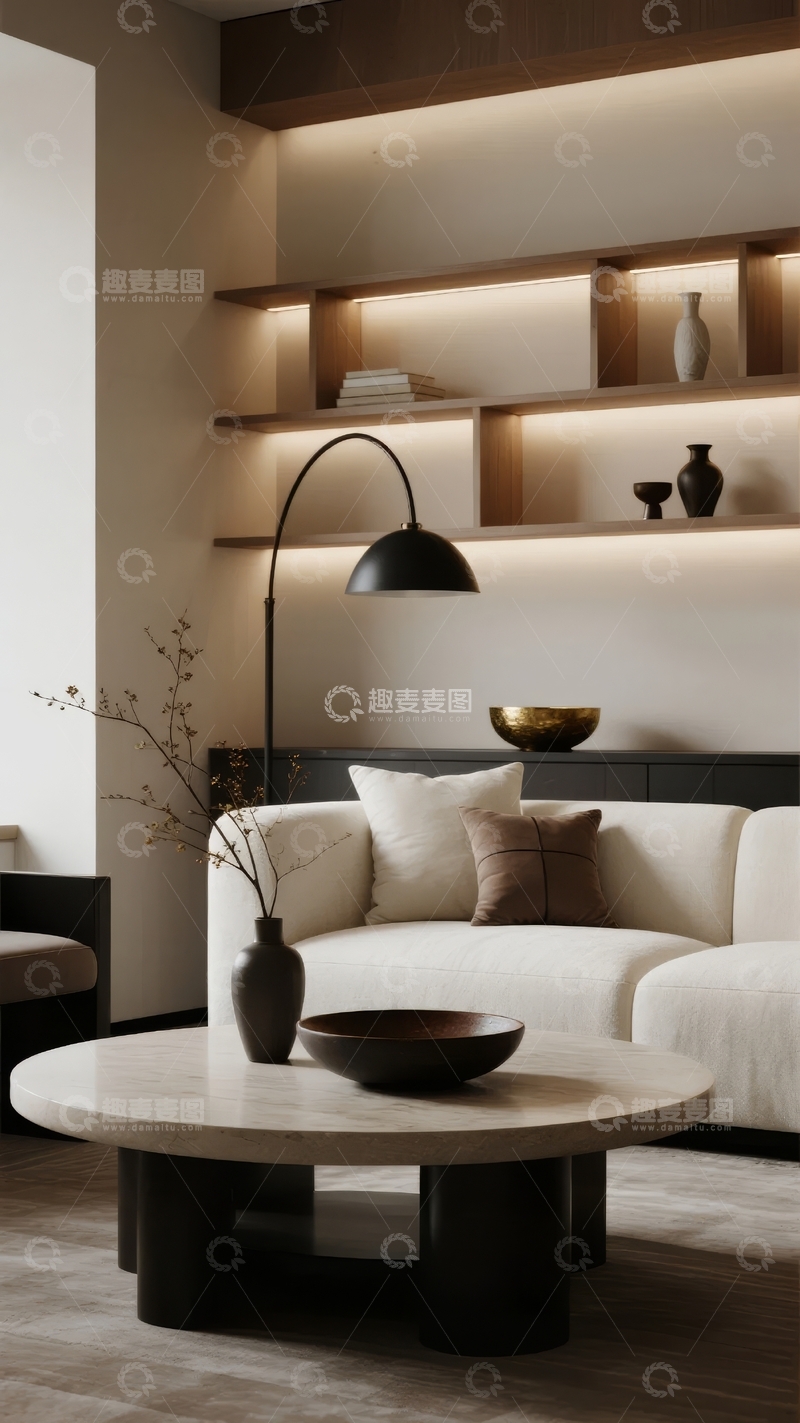 高清大图下载【趣麦麦图】现代简约风格客厅设计展示