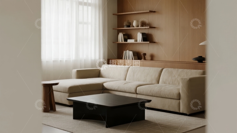 高清大图下载【趣麦麦图】现代简约客厅布置温馨舒适