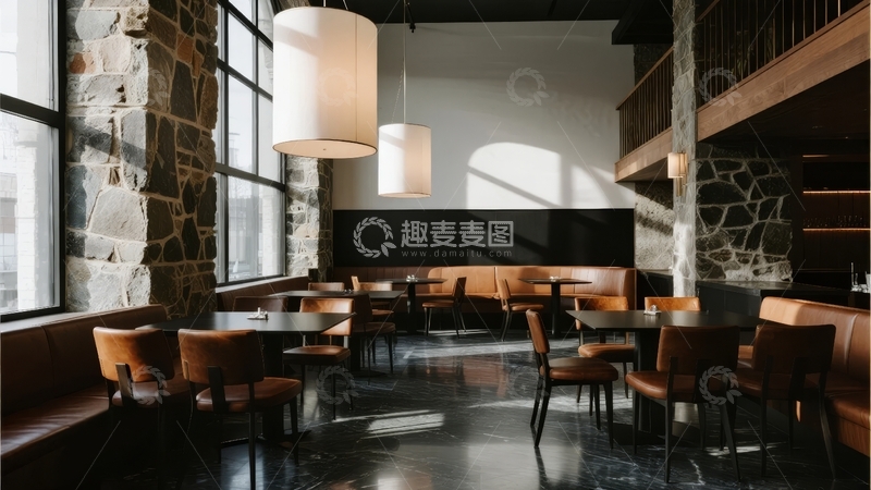 高清大图下载【趣麦麦图】现代简约风格餐厅内部空间设计