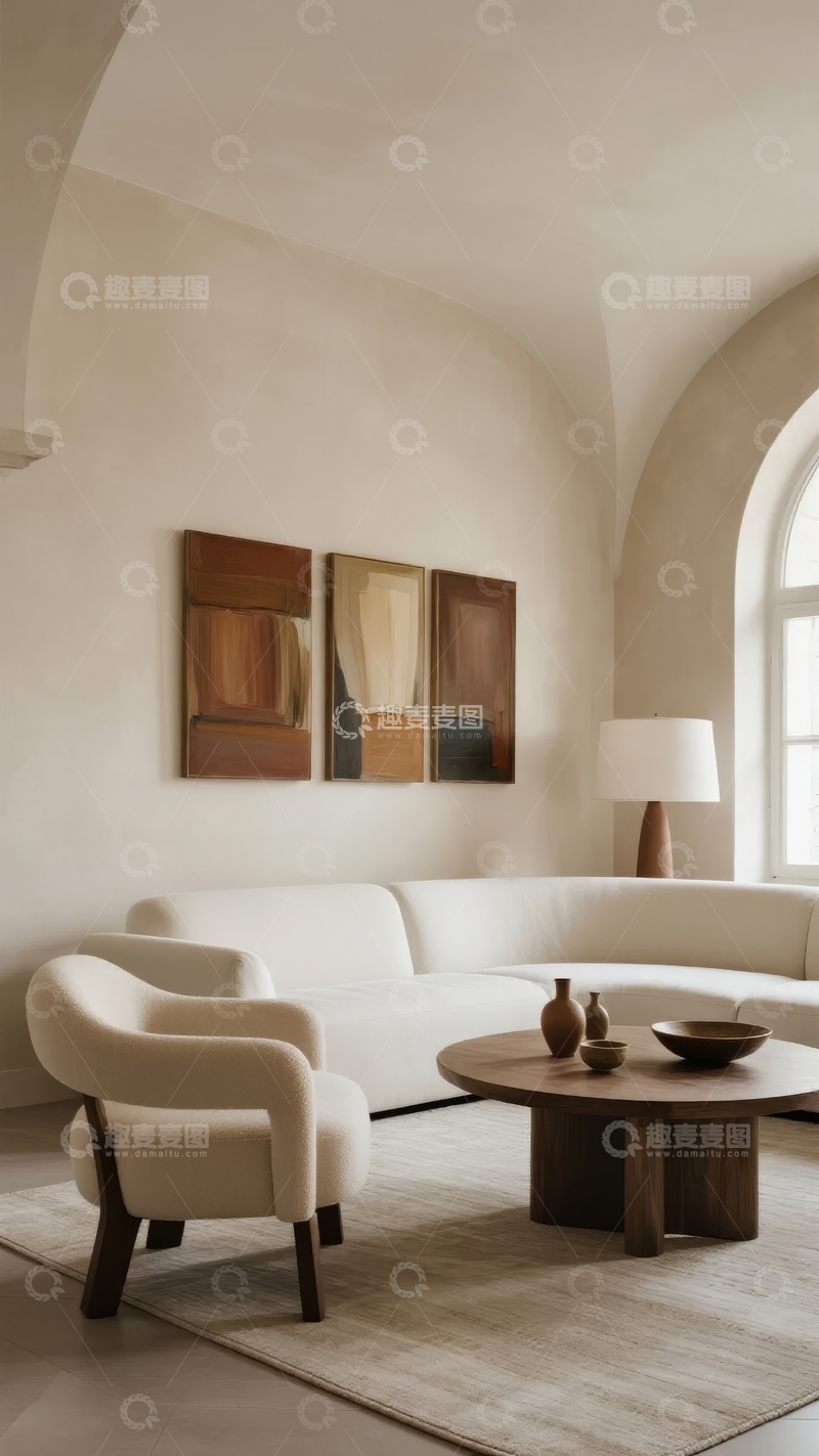 高清大图下载【趣麦麦图】现代简约风格客厅布置温馨舒适
