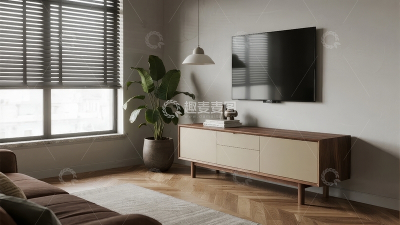 高清大图下载【趣麦麦图】现代简约客厅电视墙设计
