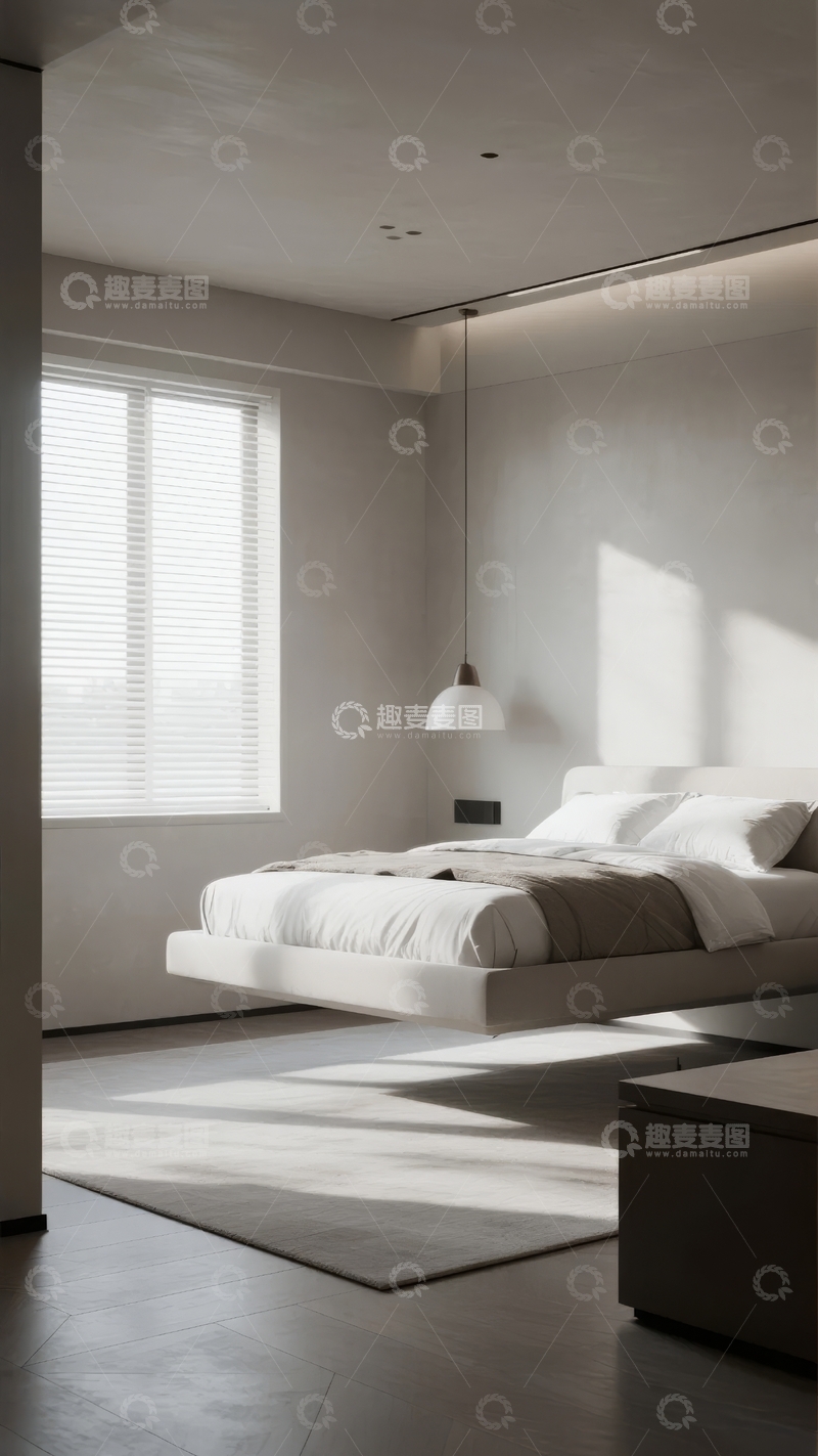 高清大图下载【趣麦麦图】现代简约风格卧室设计光线柔和舒适