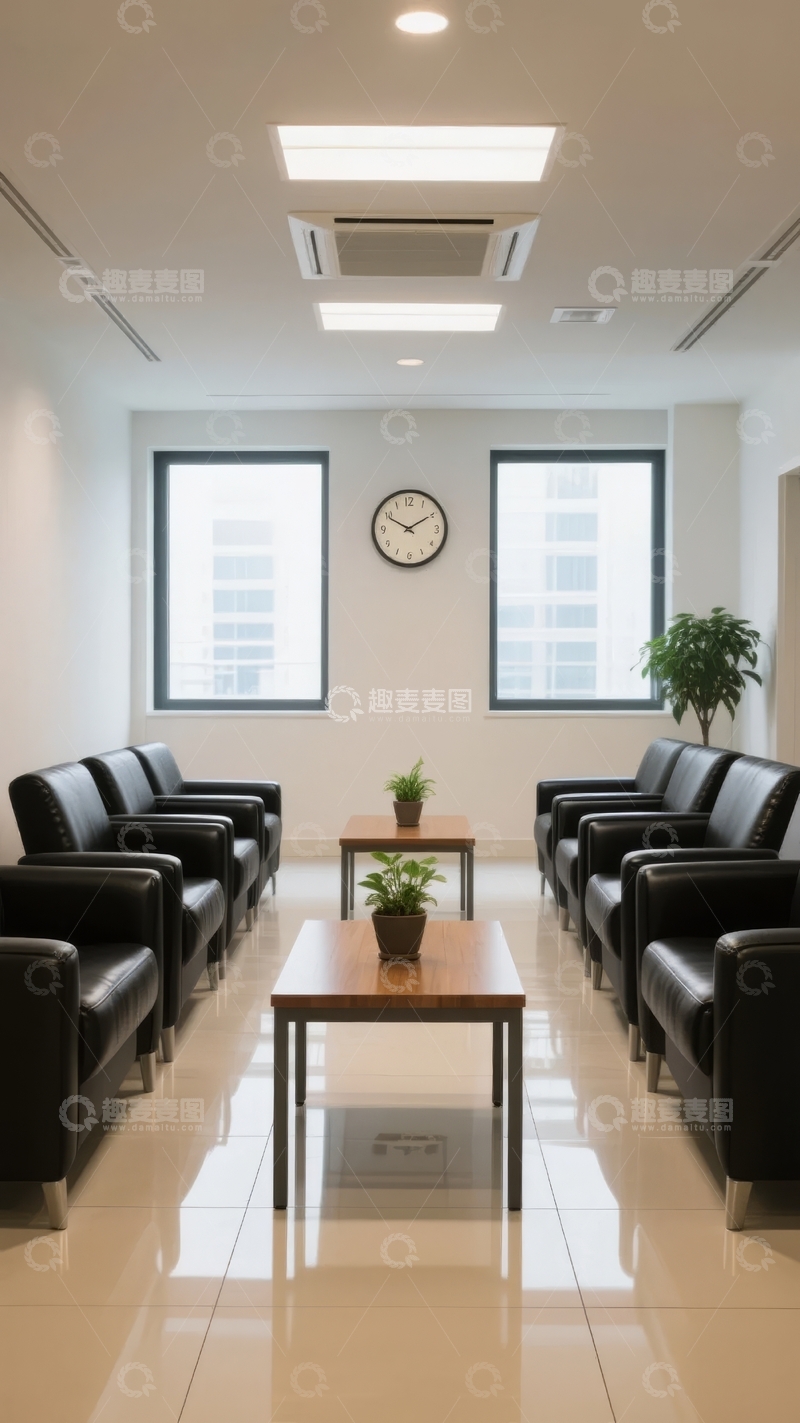 高清大图下载【趣麦麦图】现代简约风格的办公室等候区