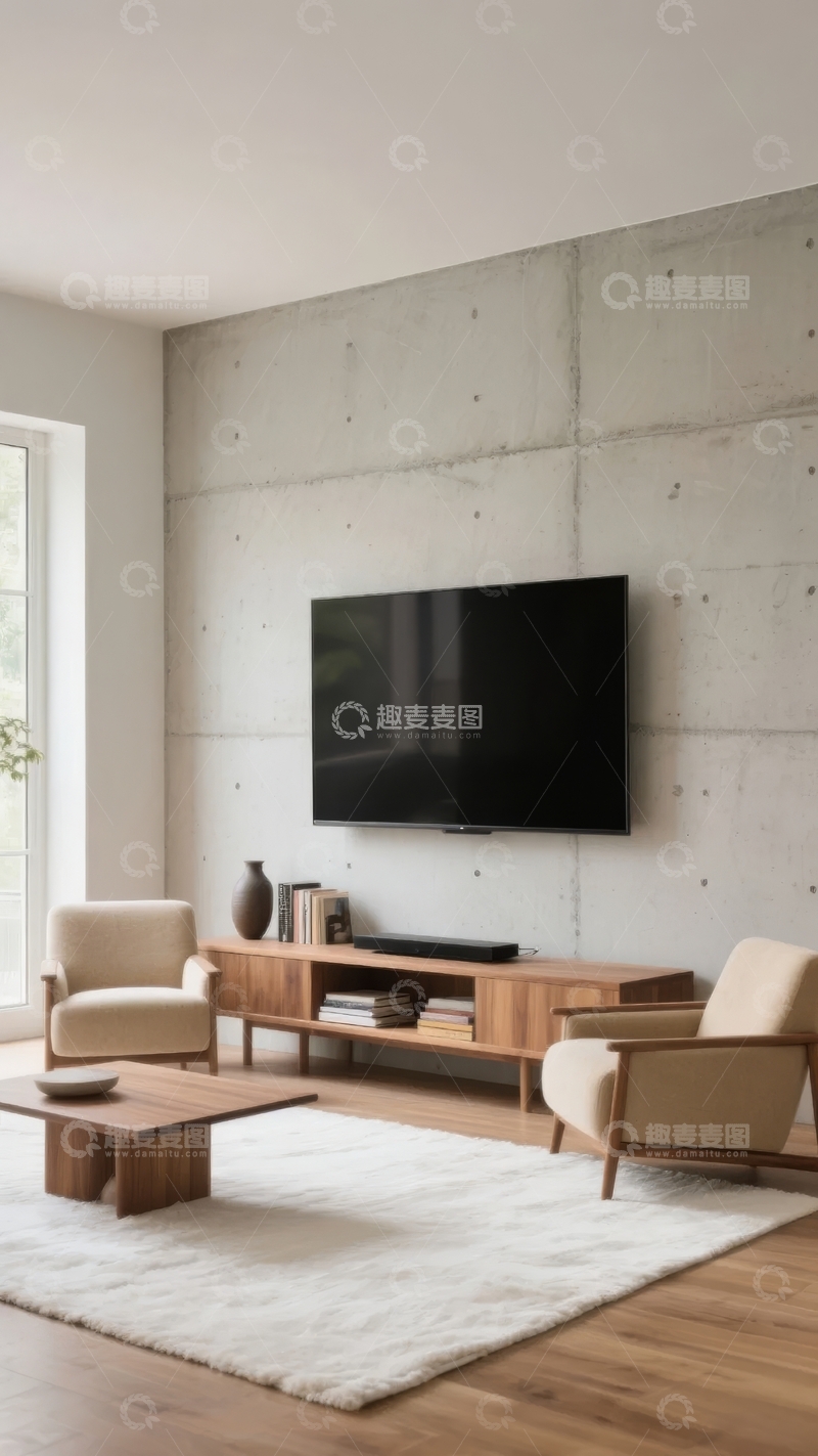 高清大图下载【趣麦麦图】现代简约客厅电视墙设计