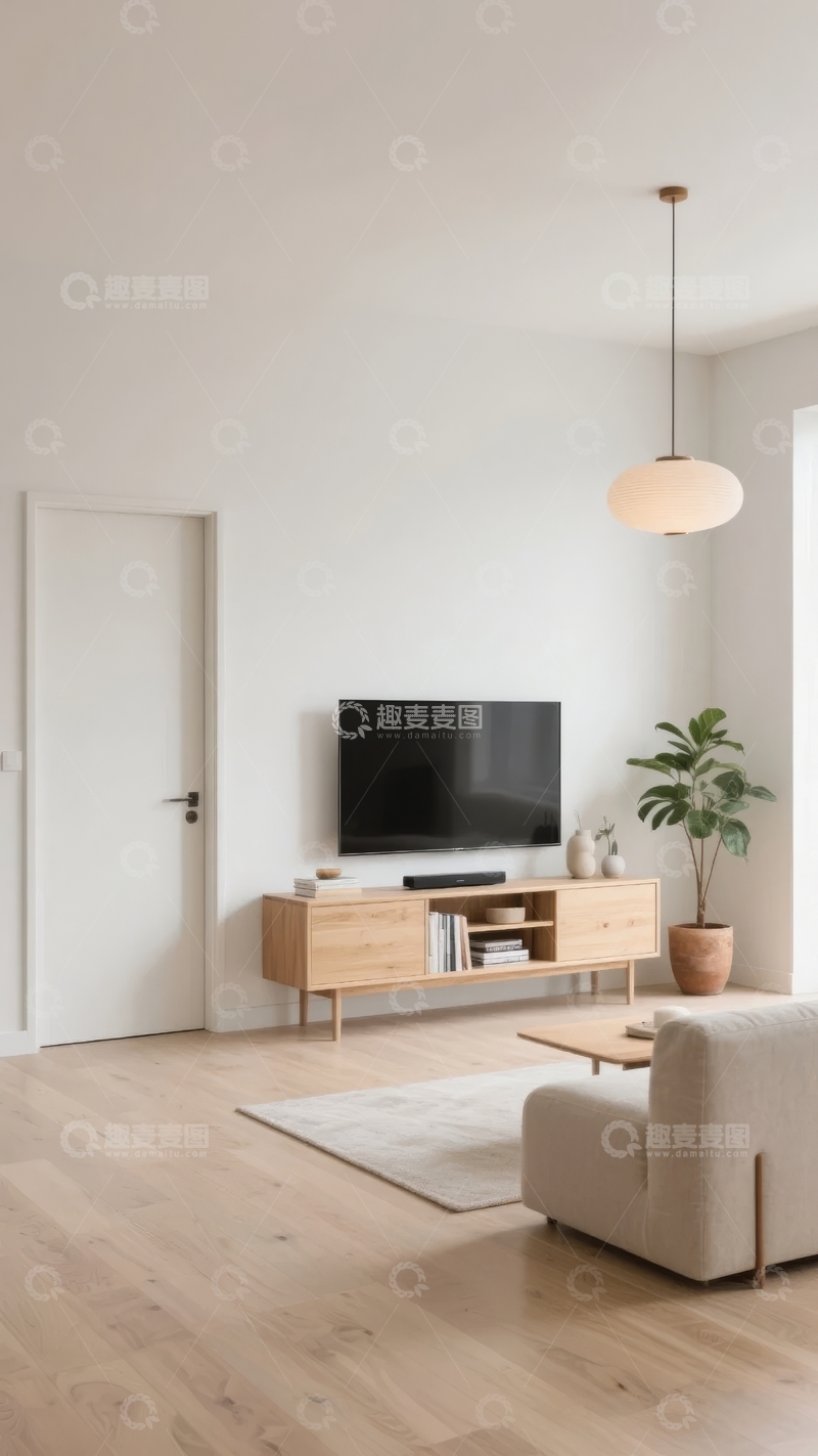 高清大图下载【趣麦麦图】现代简约风格客厅布置温馨舒适