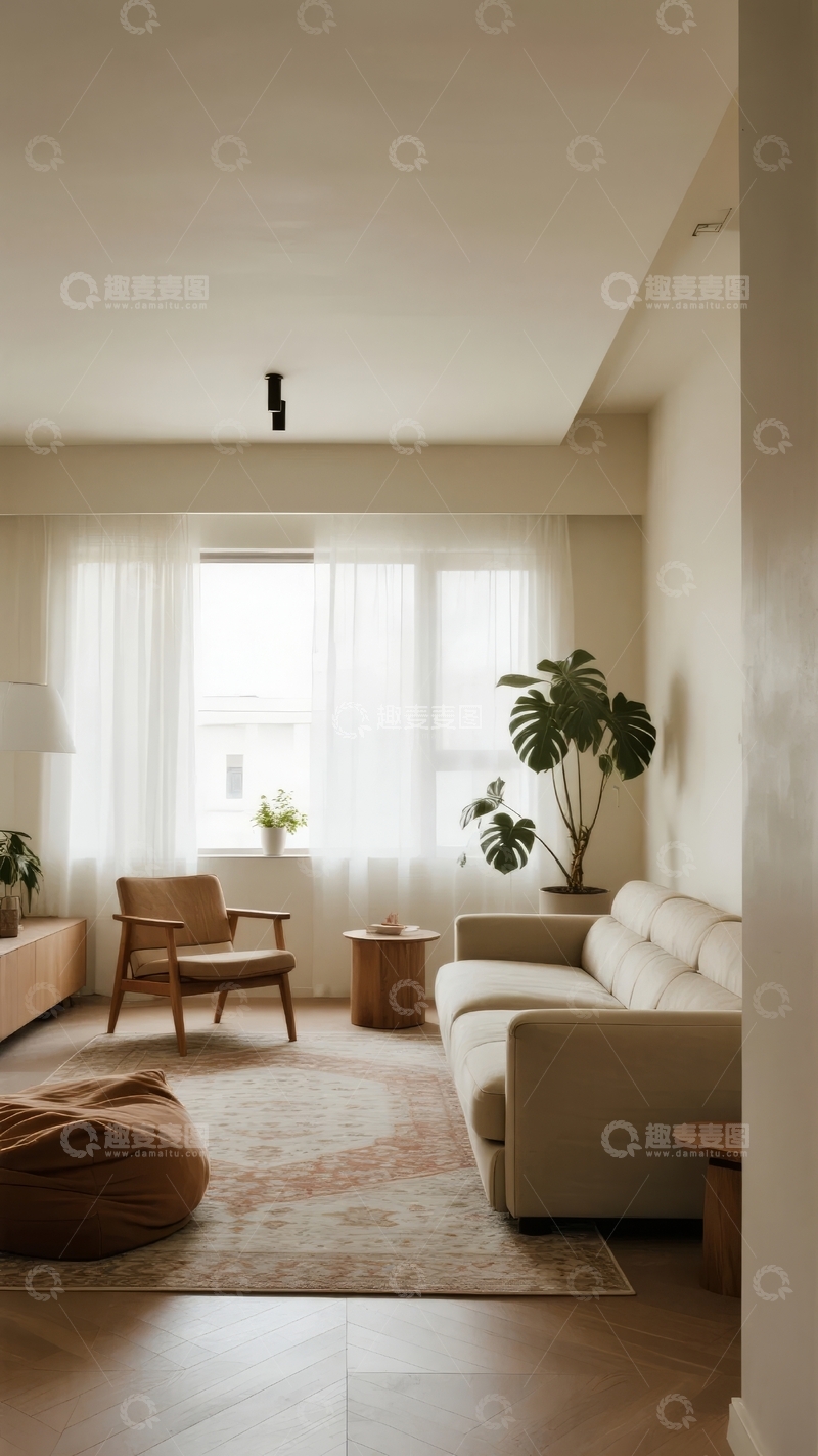 高清大图下载【趣麦麦图】现代简约风格客厅布置温馨舒适