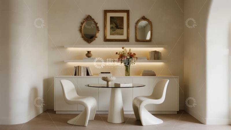 高清大图下载【趣麦麦图】现代简约风格的室内用餐区装饰