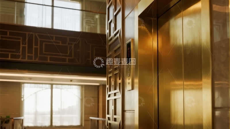 高清大图下载【趣麦麦图】豪华室内电梯间装饰精美细节考究
