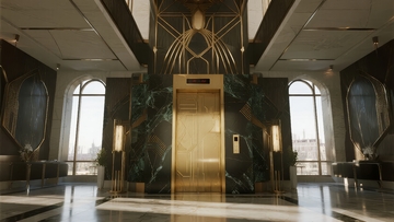 豪华现代电梯厅设计展示