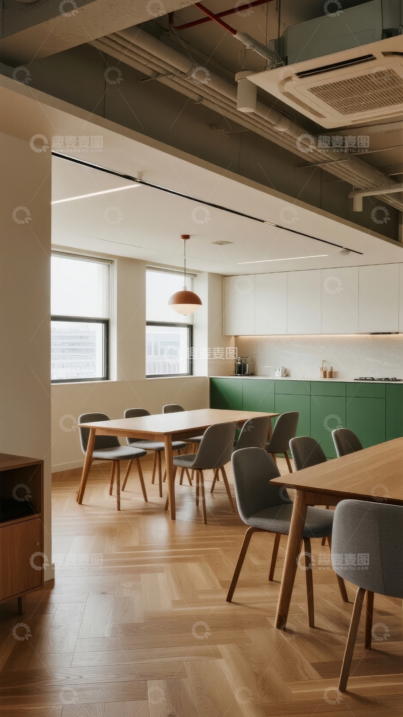 高清大图下载【趣麦麦图】现代开放式厨房与餐厅空间设计
