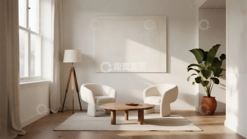 高清大图下载【趣麦麦图】现代简约风格客厅布置温馨舒适