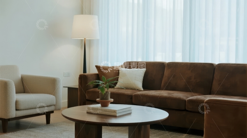 高清大图下载【趣麦麦图】现代简约客厅布置温馨舒适
