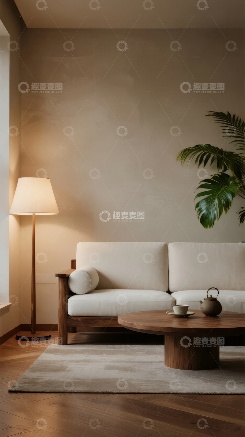 高清大图下载【趣麦麦图】现代简约风格客厅布置温馨舒适