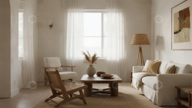 高清大图下载【趣麦麦图】现代简约风格客厅布置温馨舒适