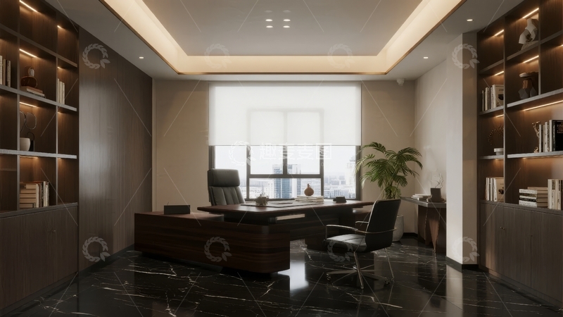 高清大图下载【趣麦麦图】现代简约风格办公室内景设计