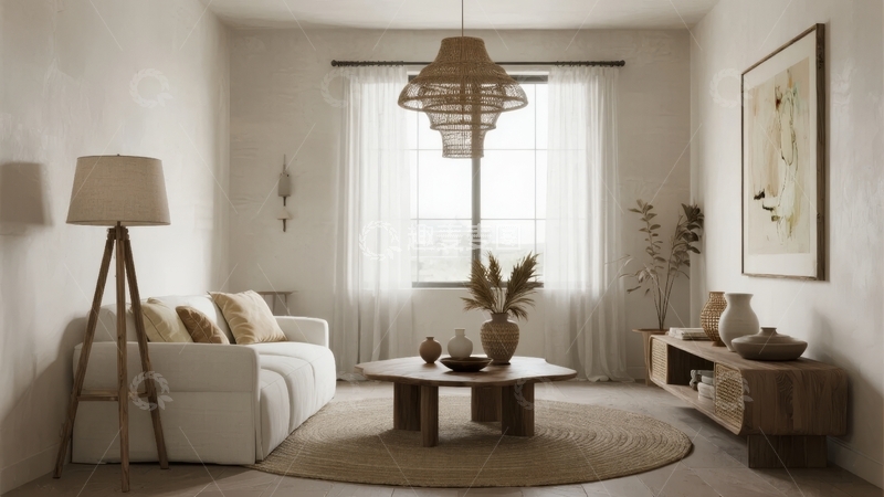 高清大图下载【趣麦麦图】现代简约风格客厅布置温馨舒适