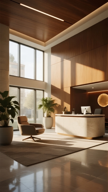 现代简约风格的室内接待区设计