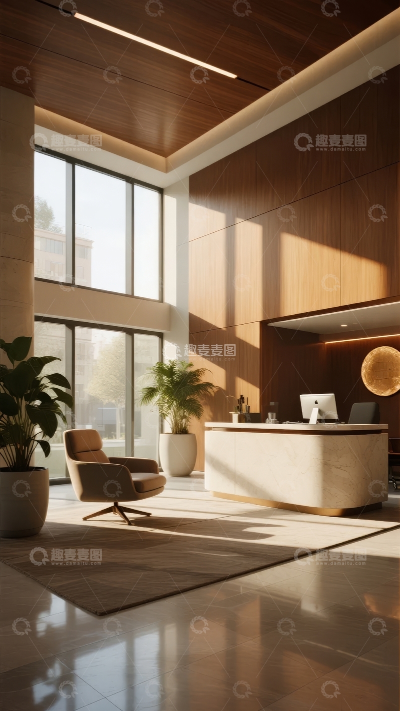 高清大图下载【趣麦麦图】现代简约风格的室内接待区设计