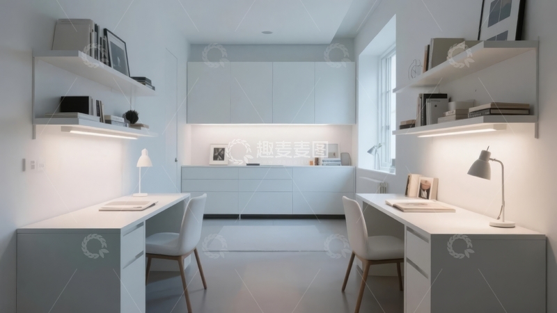 高清大图下载【趣麦麦图】现代简约风格的白色办公空间设计