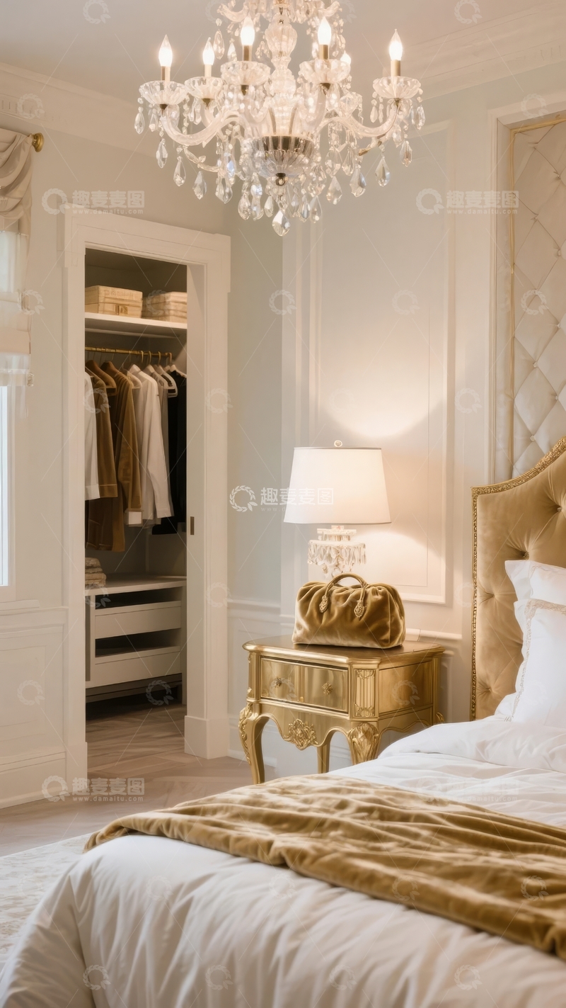 高清大图下载【趣麦麦图】豪华卧室内部装饰优雅温馨