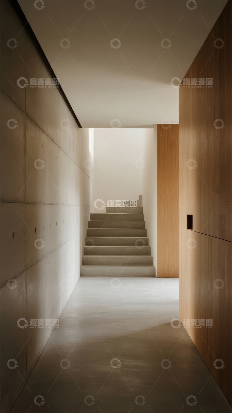 高清大图下载【趣麦麦图】现代简约风格的室内楼梯间设计