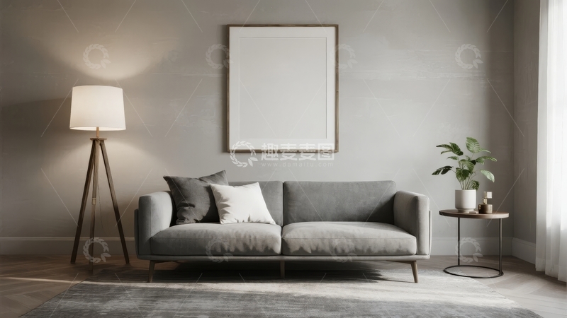 高清大图下载【趣麦麦图】现代简约风格客厅布置温馨舒适