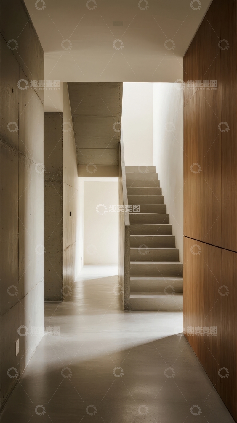 高清大图下载【趣麦麦图】现代简约风格的室内楼梯间设计