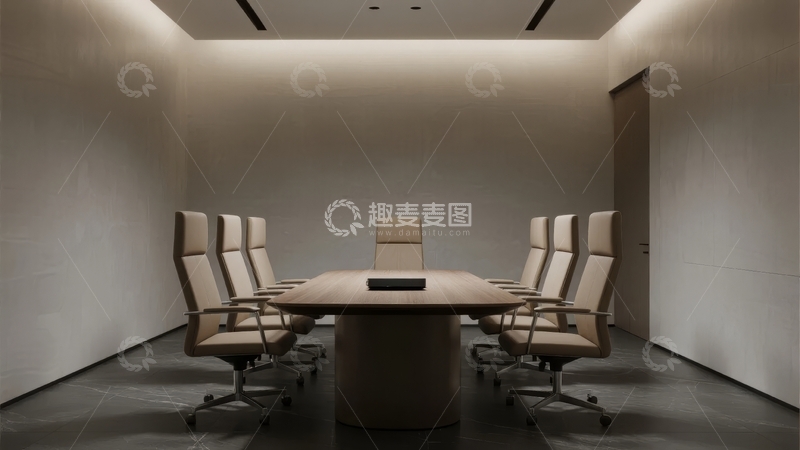 高清大图下载【趣麦麦图】现代简约风格的会议室内部场景