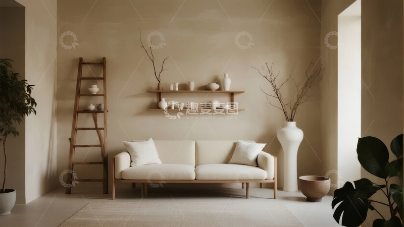 高清大图下载【趣麦麦图】简约风格客厅布置温馨舒适