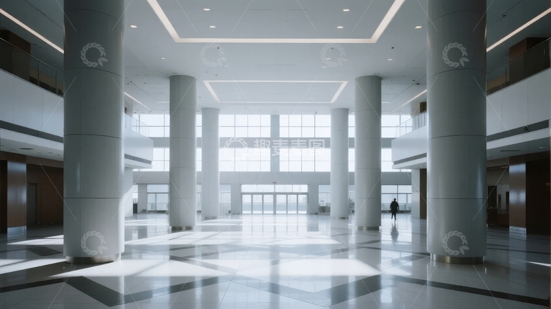 高清大图下载【趣麦麦图】宽敞明亮的现代化建筑大厅