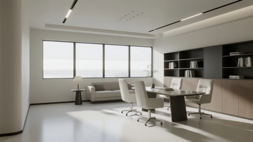 现代简约风格办公室会议区设计