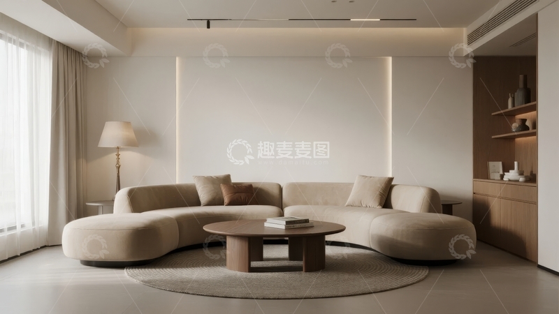 高清大图下载【趣麦麦图】现代简约风格客厅设计温馨舒适
