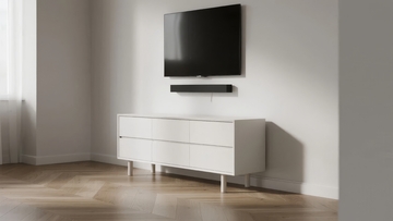现代简约客厅电视与音响组合展示