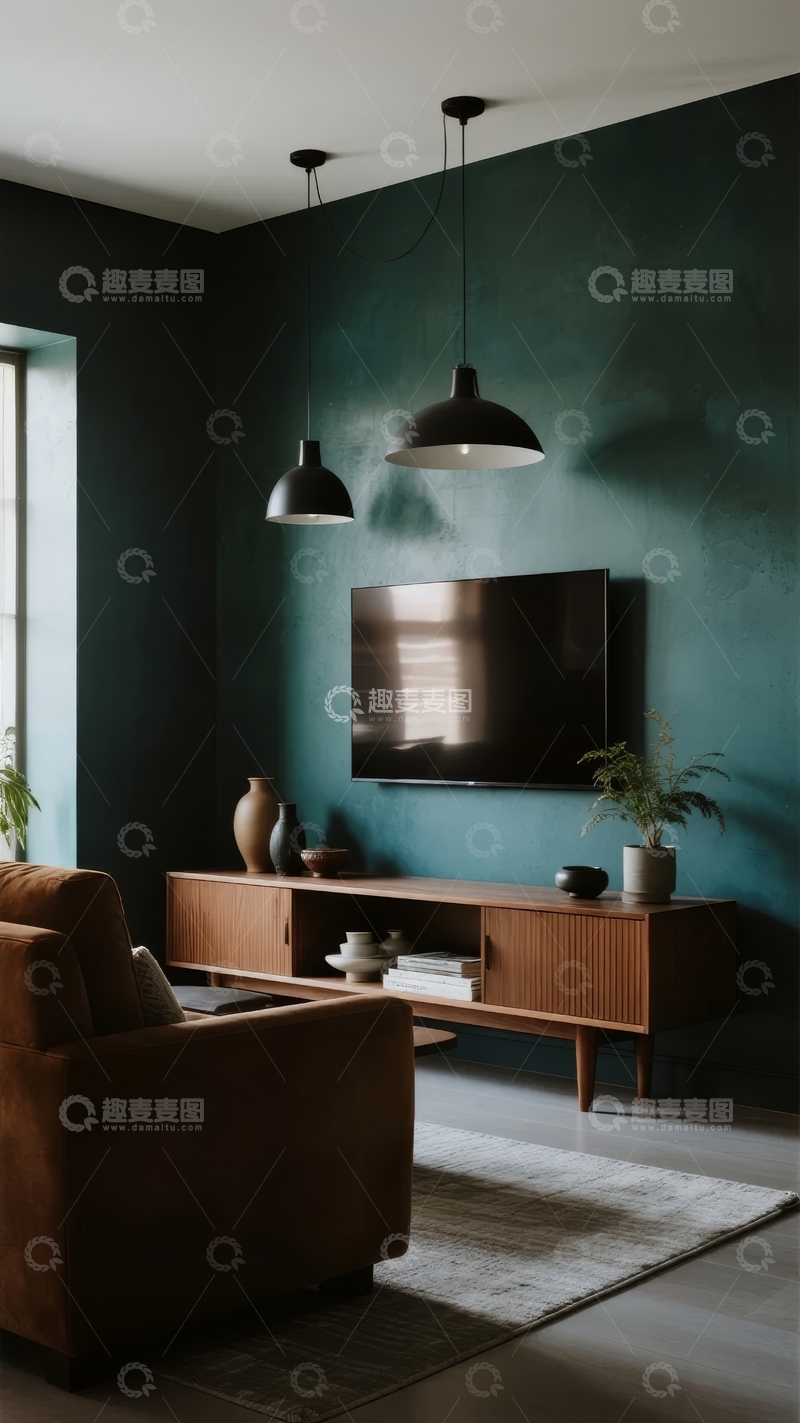 高清大图下载【趣麦麦图】现代简约风格客厅电视背景墙设计