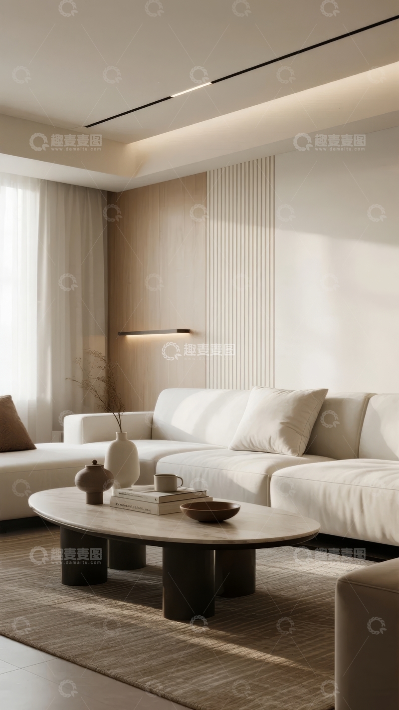高清大图下载【趣麦麦图】现代简约风格客厅设计温馨舒适