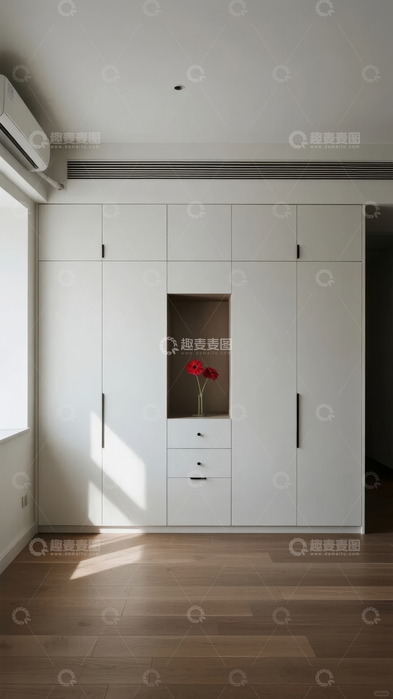 高清大图下载【趣麦麦图】现代简约风格卧室衣柜设计室内场景