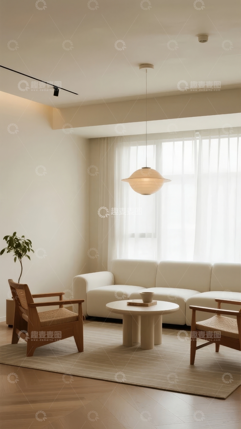 高清大图下载【趣麦麦图】现代简约风格客厅设计温馨舒适