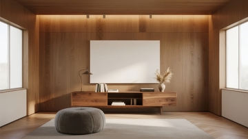 现代简约风格客厅电视背景墙设计