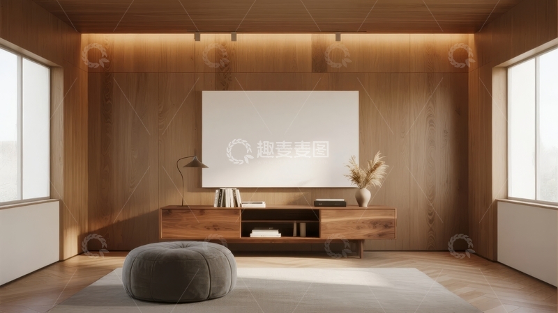 高清大图下载【趣麦麦图】现代简约风格客厅电视背景墙设计