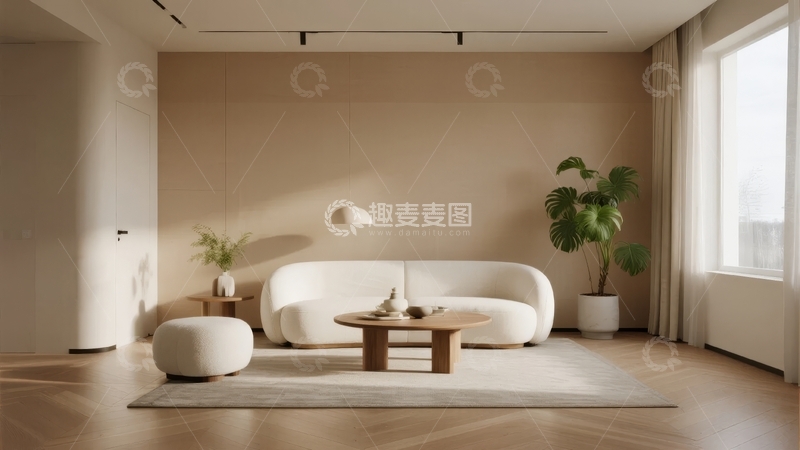 高清大图下载【趣麦麦图】现代简约风格客厅布置温馨舒适