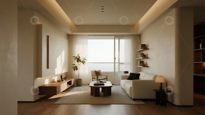 高清大图下载【趣麦麦图】现代简约风格客厅设计光线充足