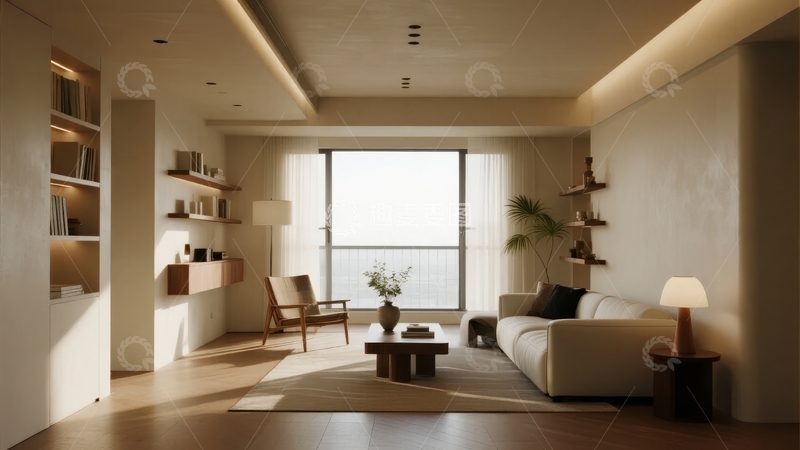 高清大图下载【趣麦麦图】现代简约风格客厅设计温馨舒适