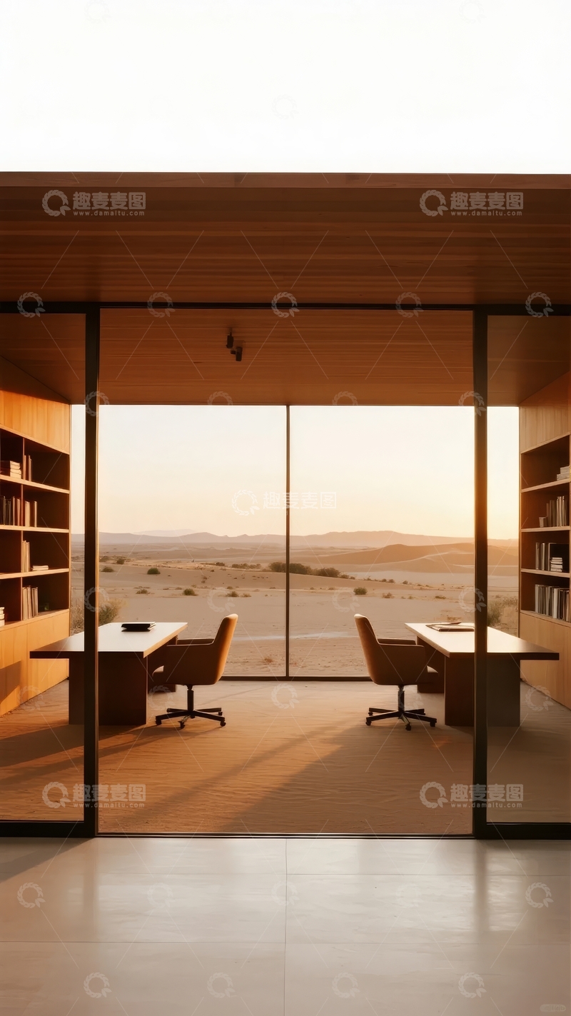 高清大图下载【趣麦麦图】沙漠景观办公室室内设计