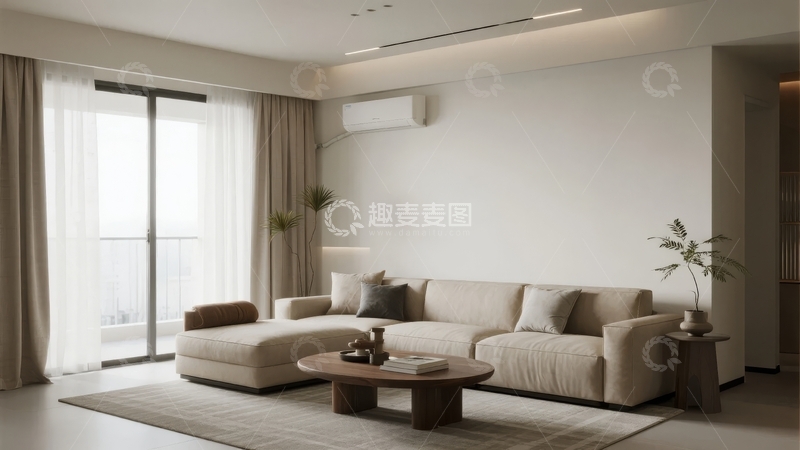 高清大图下载【趣麦麦图】现代简约风格客厅布置温馨舒适