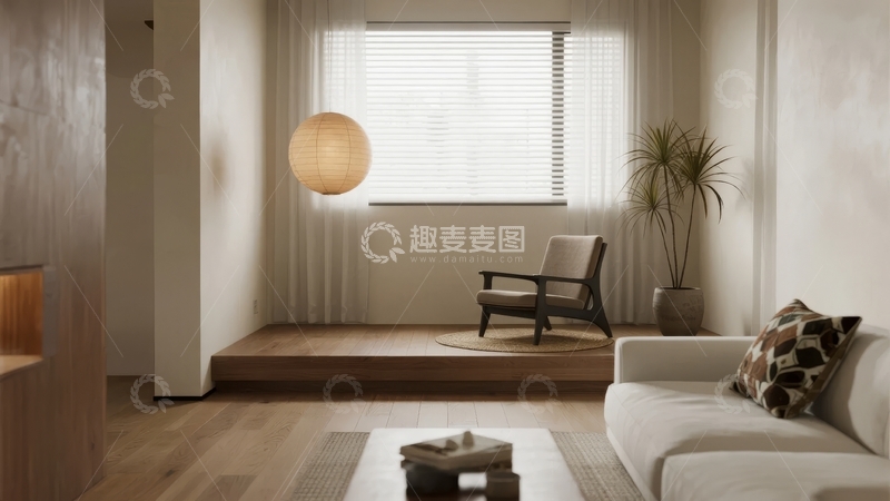 高清大图下载【趣麦麦图】现代简约风格客厅设计温馨舒适