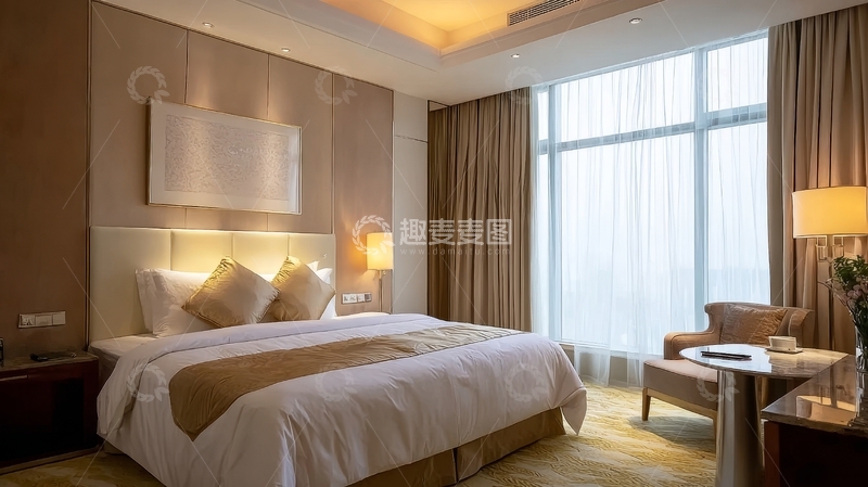 高清大图下载【趣麦麦图】现代风格卧室布置温馨舒适