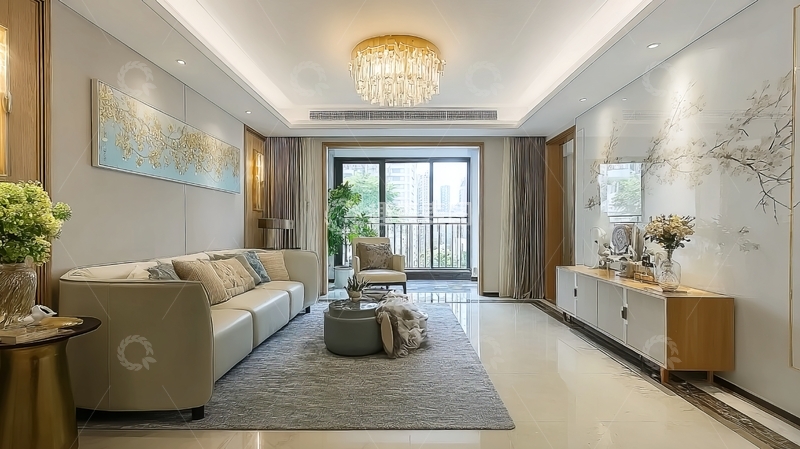 高清大图下载【趣麦麦图】现代简约风格客厅设计宽敞明亮