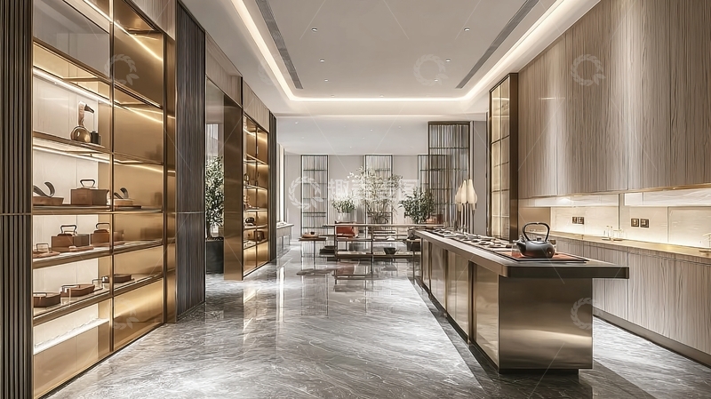 高清大图下载【趣麦麦图】现代奢华室内设计展示精致家具与装饰品