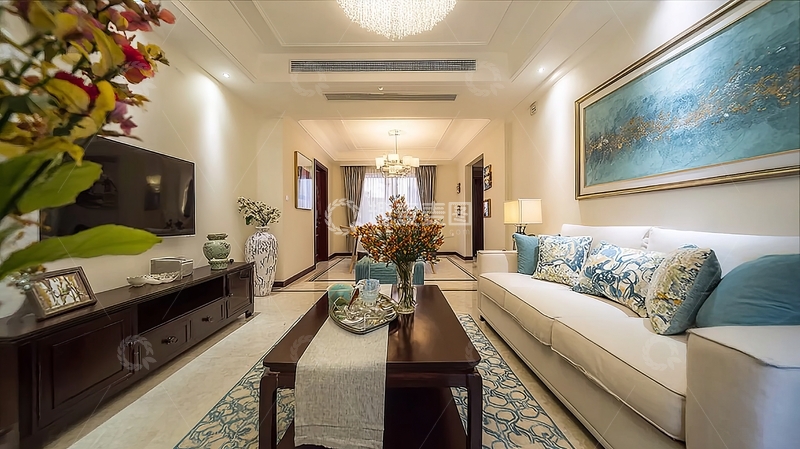 高清大图下载【趣麦麦图】现代中式风格客厅布置温馨舒适